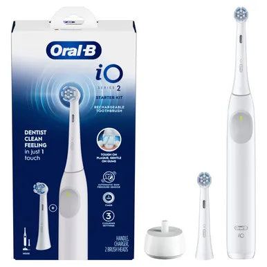 iO Series 2 Rechargeable Electric Toothbrush Starter Kit, Pure White