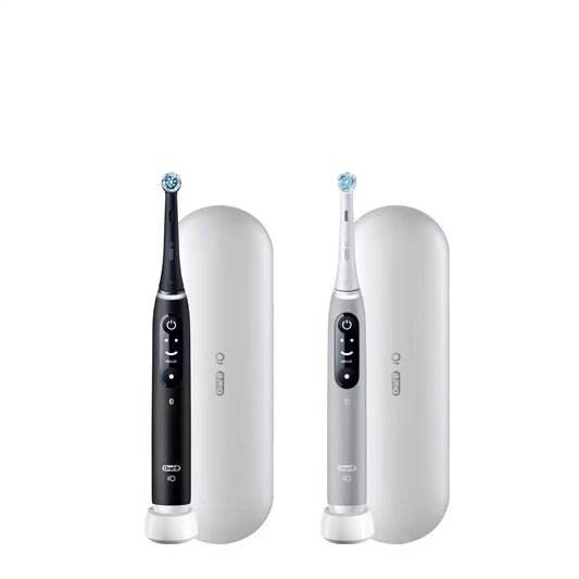 Oral-B iO Series 6 Twin Pack, Black Lava + Grey Opal